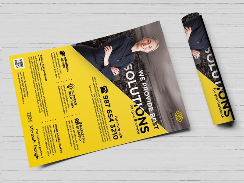 Best Free Flyer Templates 108 Business-Solutions-Flyer-PSD
