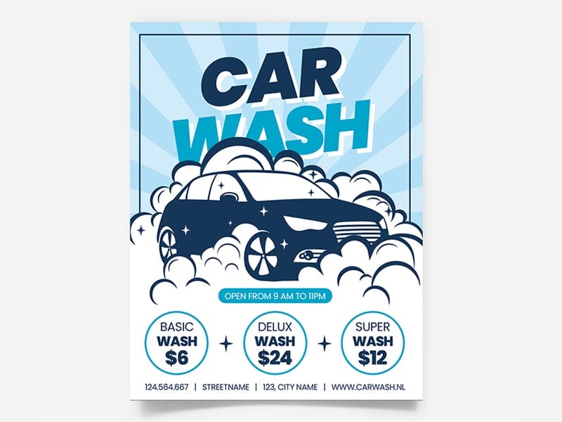 Car Wash Flyer Template