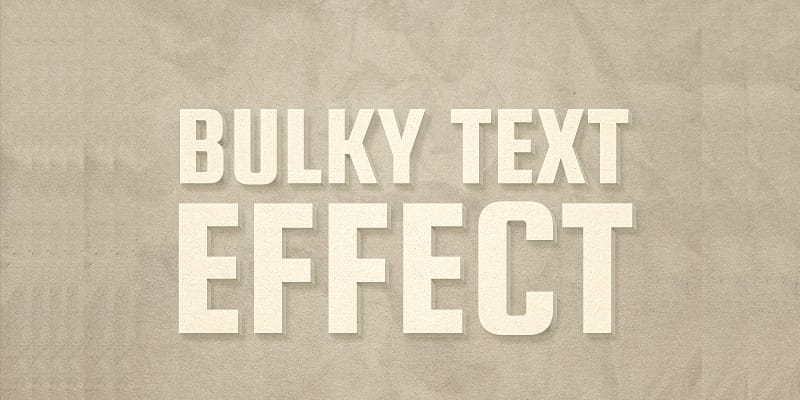 Latest Free Photoshop Text Styles & Effects 178 Cardboard Text Effect