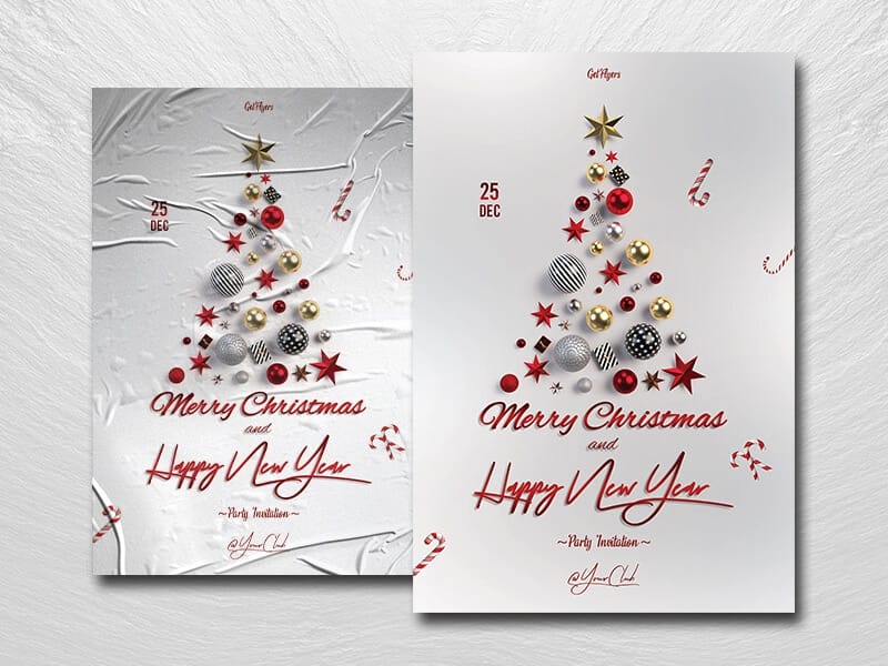 Christmas Invitation Flyer Template