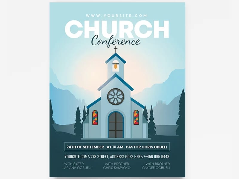 Best Free Flyer Templates 499 Church Conference Flyer
