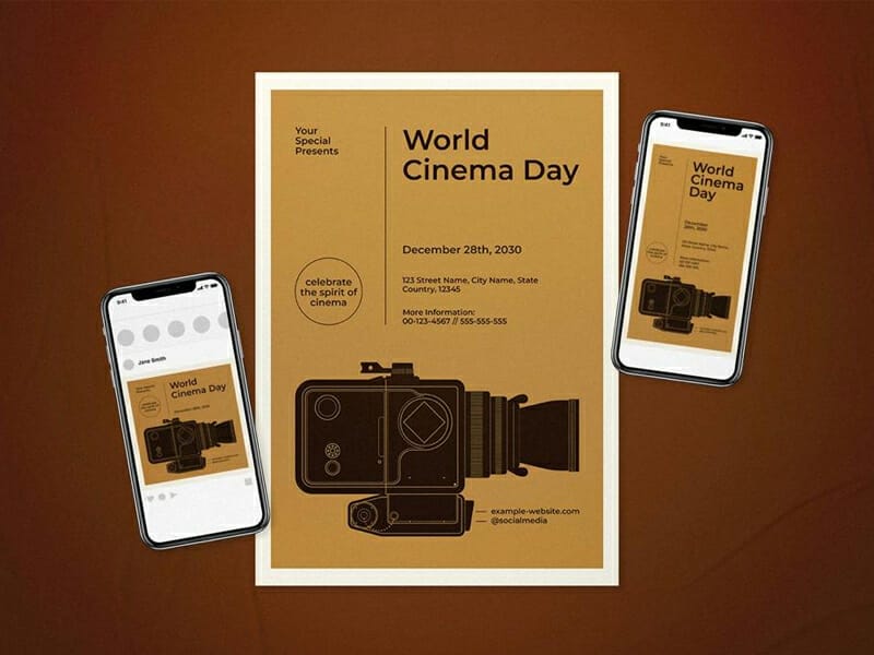 Best Free Flyer Templates 362 Cinema Day Flyer Template