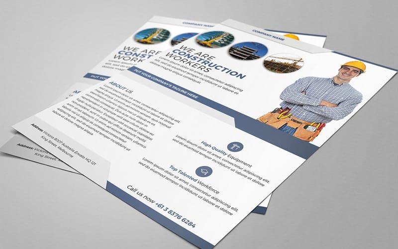 Best Free Flyer Templates 508 Construction Service Flyer Template PSD