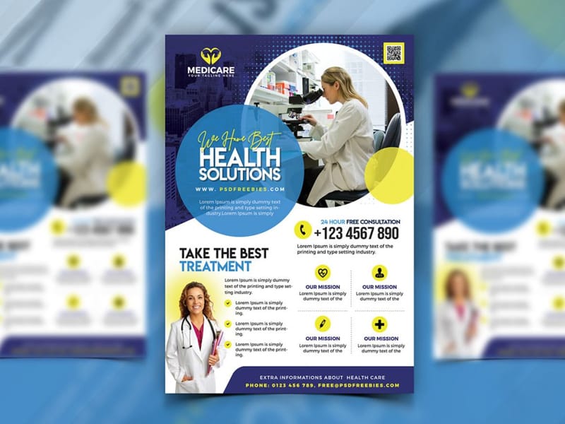 Best Free Flyer Templates 224 Creative Healthcare and Pharmacy Flyer