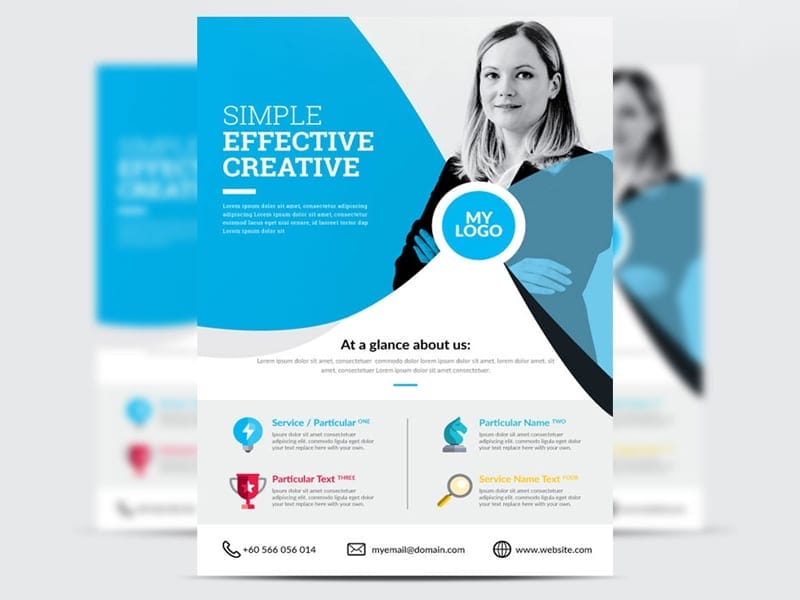 Best Free Flyer Templates 88 Cyan Accent Business Flyer