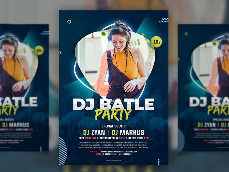 Best Free Flyer Templates 225 DJ Party Flyer
