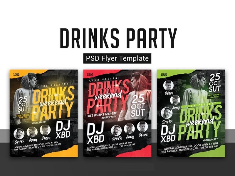 Drinks Party Flyer Template