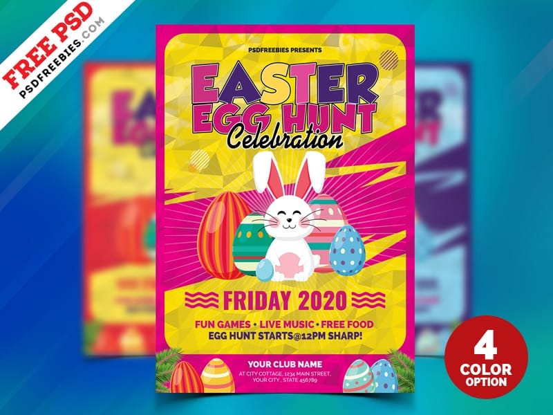 Easter Egg Hunt Flyer PSD