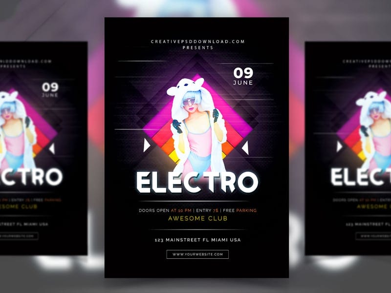 Best Free Flyer Templates 227 Elector Music Night Party Flyer