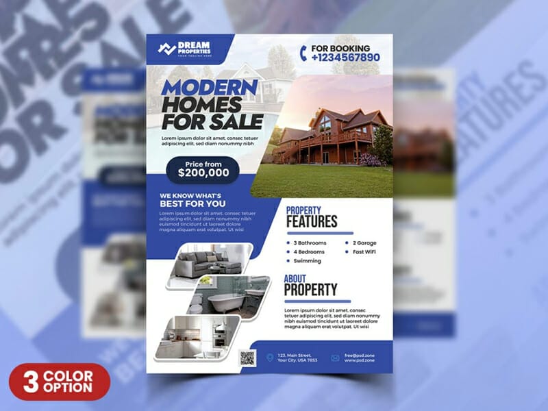 Best Free Flyer Templates 205 Excellent Real Estate Flyer Design