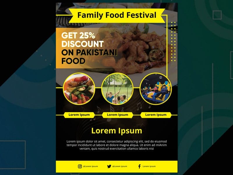 Family Food Festival Flyer Design