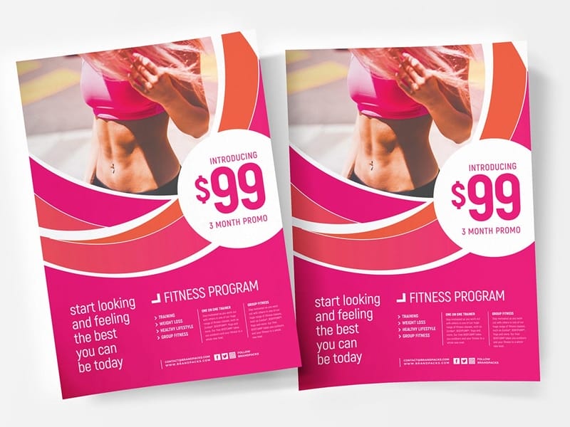 Female Fitness Flyer Templates