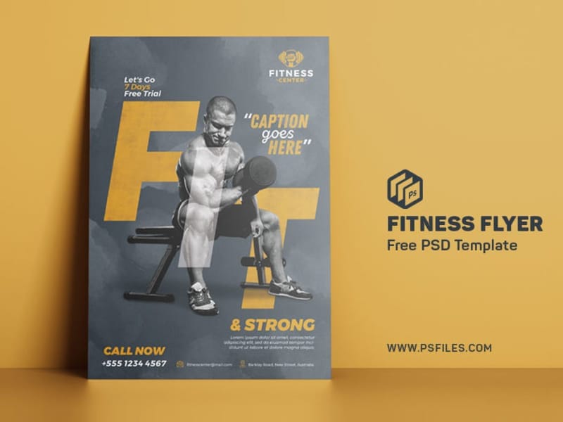 Fitness Body Builder Flyer Template