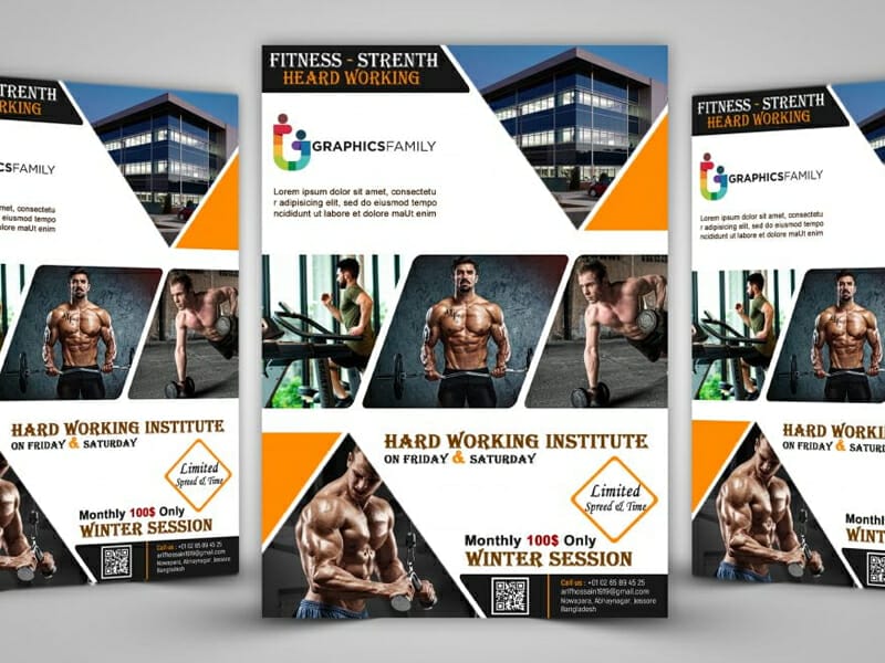 Fitness Flyer Design Template