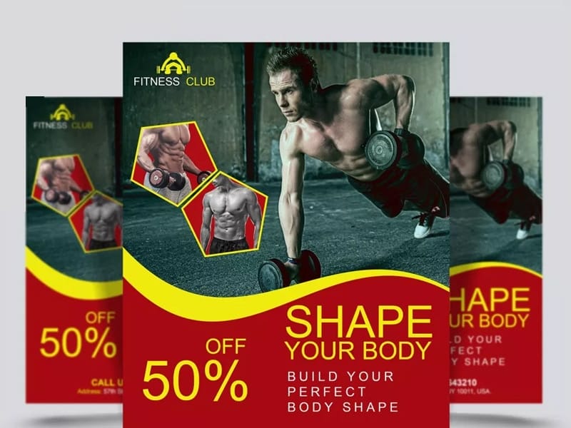 Fitness Flyer Template PSD