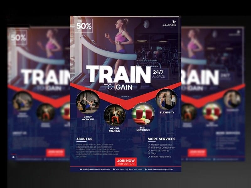 Fitness Center Flyer Template