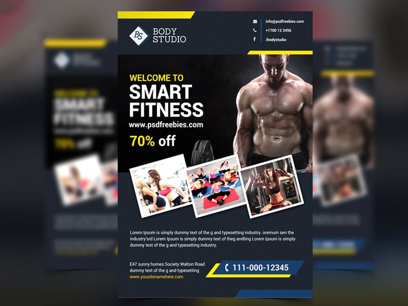 Best Free Flyer Templates 240 Fitness or Gym Flyer Template