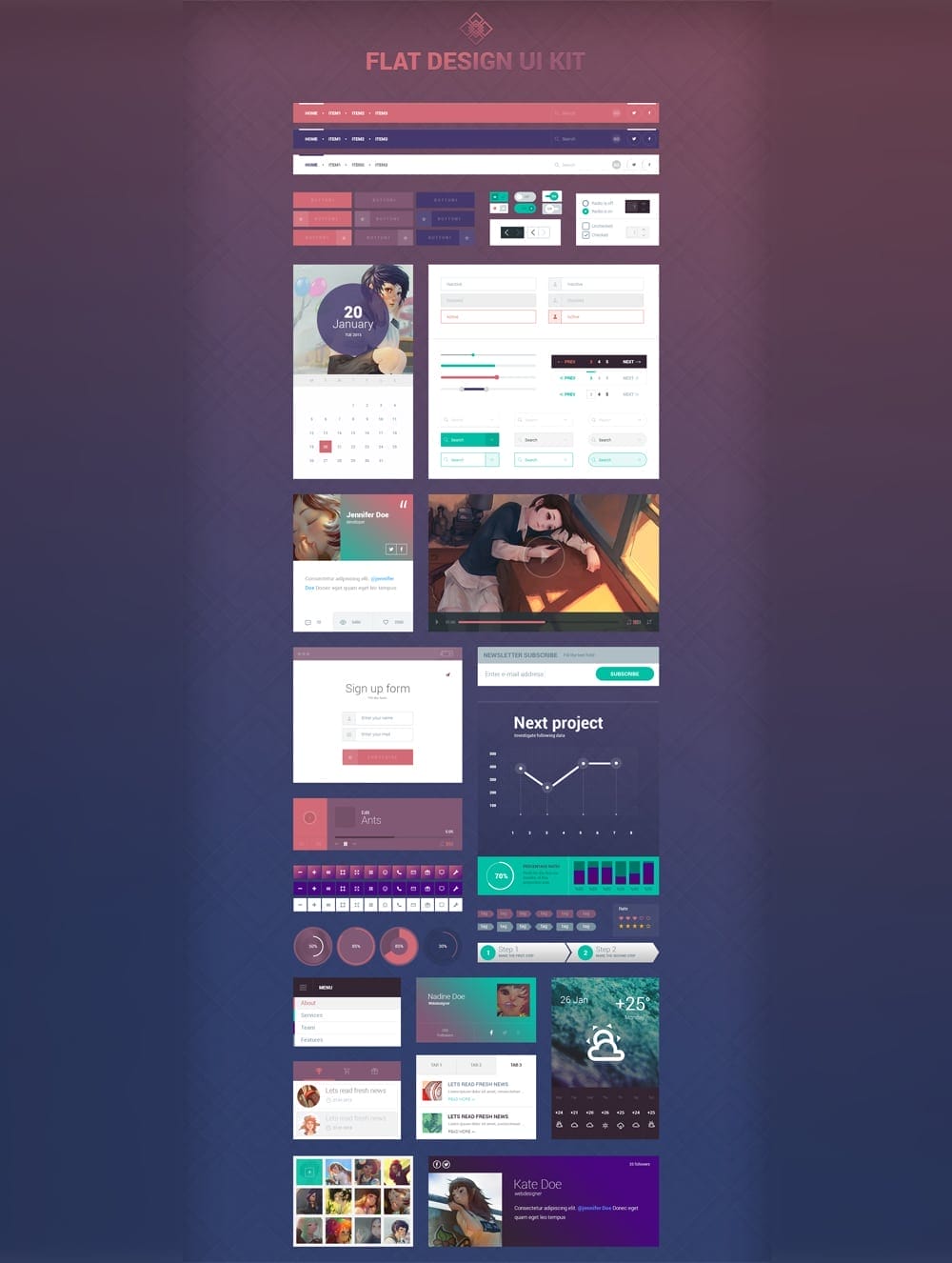 Latest Free Web Elements From February 2015 4 Latest Free Web Elements