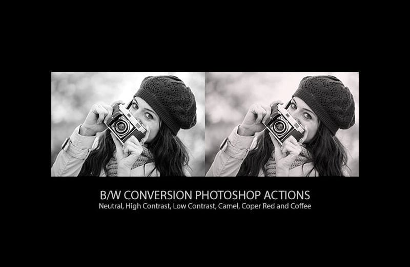 Latest Free Photoshop Actions 82 Free B&W Conversion Actions For Adobe Photoshop