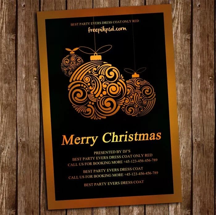 Best Free Flyer Templates 119 Free Gold Christmas Flyer PSD