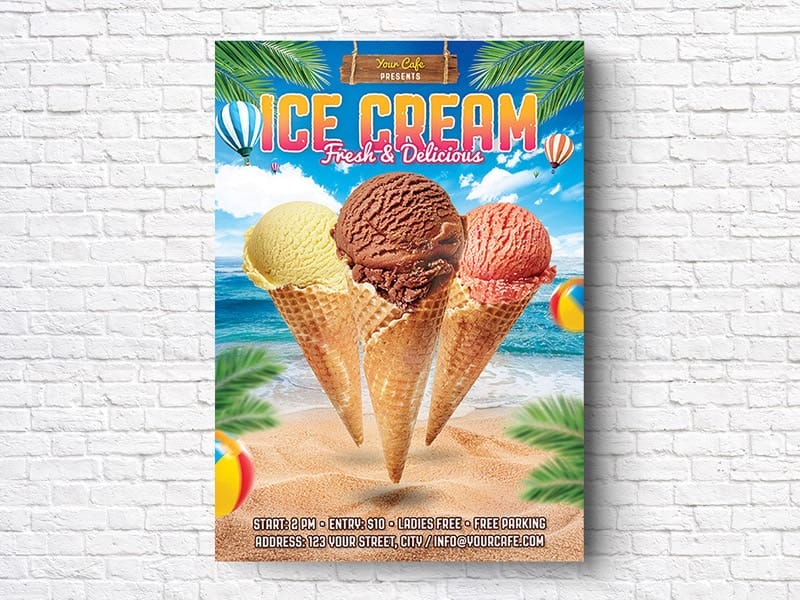 Best Free Flyer Templates 309 Free Ice Cream Flyer