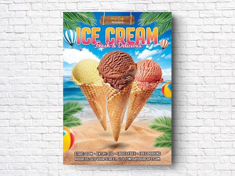 Free Ice Cream Flyer 