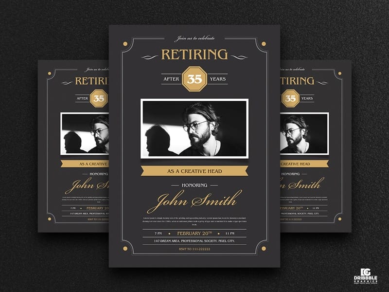 Best Free Flyer Templates 482 Free Retirement Invitation Flyer Template