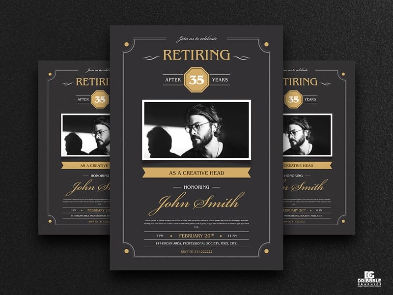 Free Retirement Invitation Flyer Template