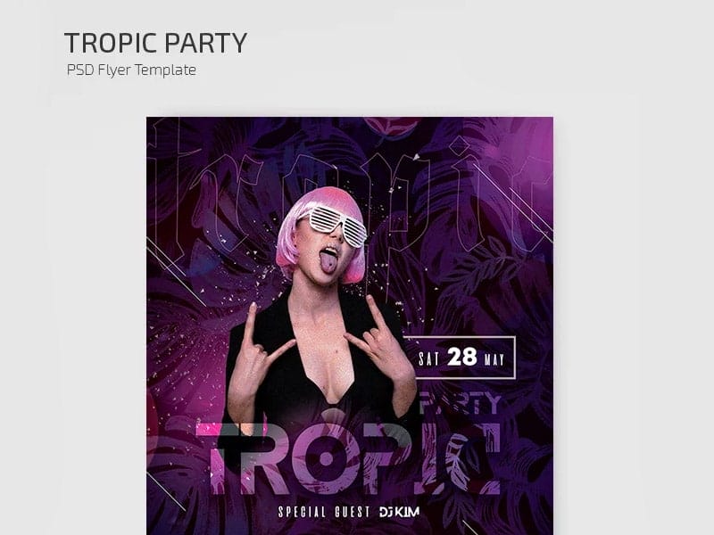 Best Free Flyer Templates 253 Free Tropic Party Flyer Template