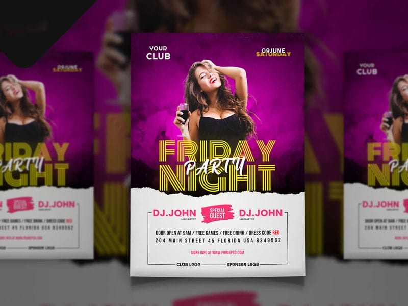 Best Free Flyer Templates 212 Friday Night Party Flyer Template PSD