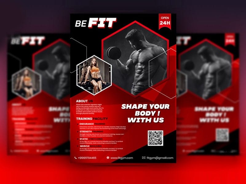 Best Free Flyer Templates 234 Gym Fitness Flyer Design PSD