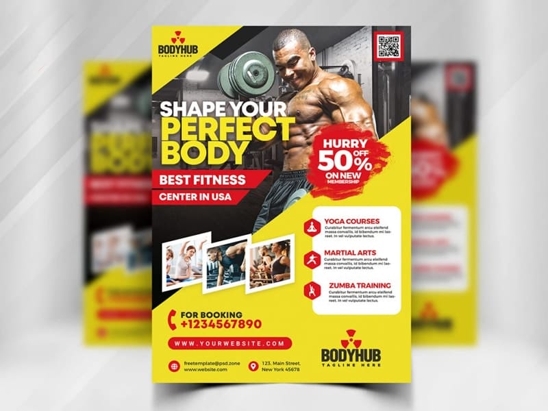 Best Free Flyer Templates 255 Gym Promotion Flyer Template PSD
