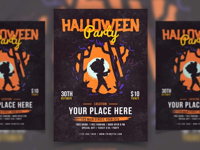 Best Free Flyer Templates 405 Halloween Party Flyer Template