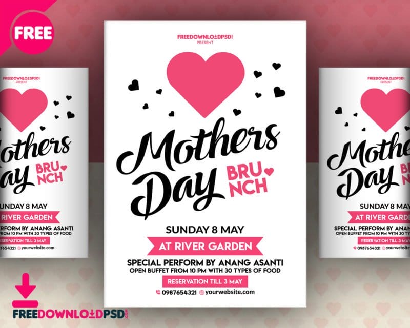 Best Free Flyer Templates 35 Happy Mothers Day Flyer PSD