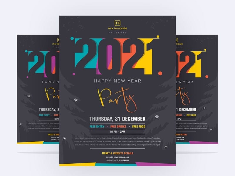 Best Free Flyer Templates 391 Happy New Year 2021 Party Flyer Template