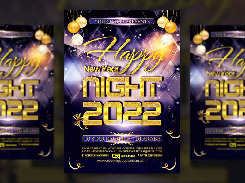 Happy New Year 2022 Flyer