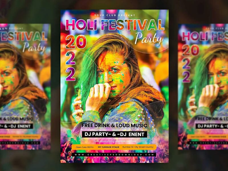 Best Free Flyer Templates 368 Holi Celebration Flyer