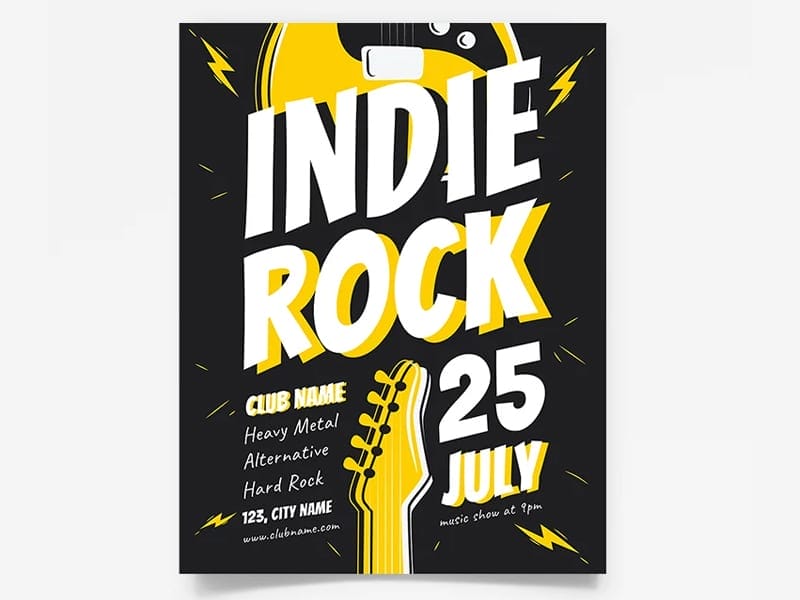 Best Free Flyer Templates 448 Indie Rock Flyer Template