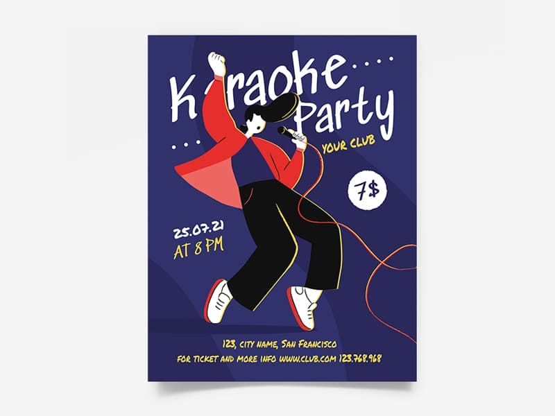 Karaoke Party Flyer Template