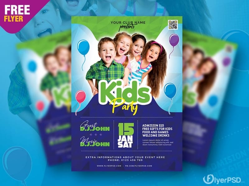 Best Free Flyer Templates 229 Kids Party Flyer PSD