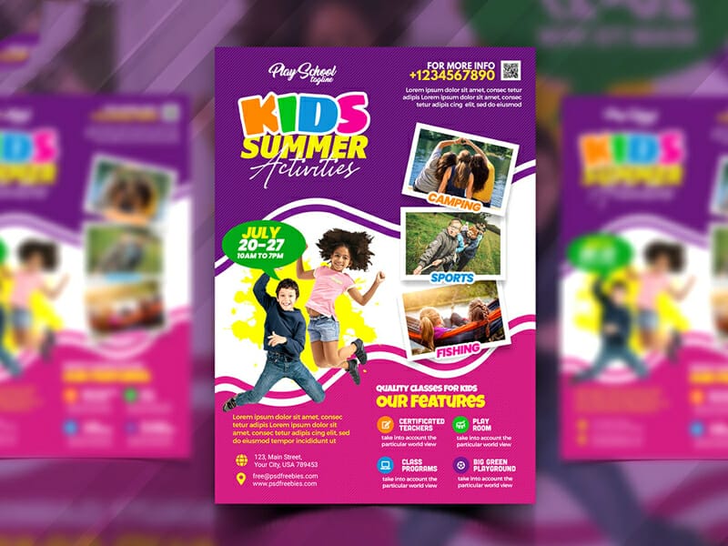 Kids Summer Activity Camp Flyer