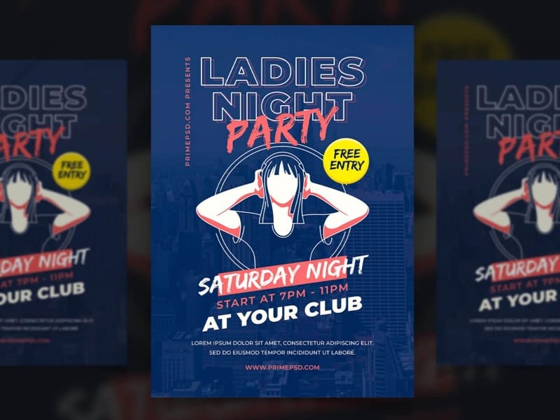 Best Free Flyer Templates 239 Ladies Night Party Flyer Template PSD