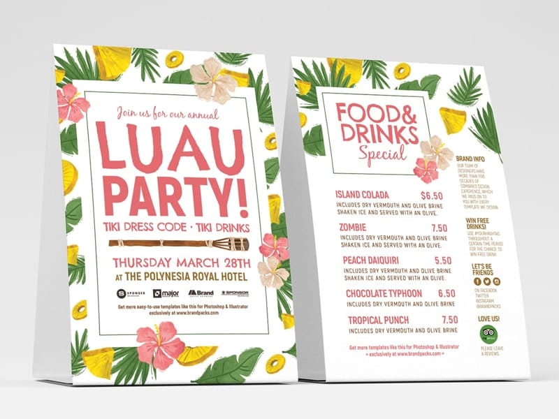 Best Free Flyer Templates 237 Luau Party Flyer Template
