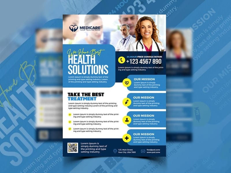 Best Free Flyer Templates 227 Medical and Health Services Promotional Flyer