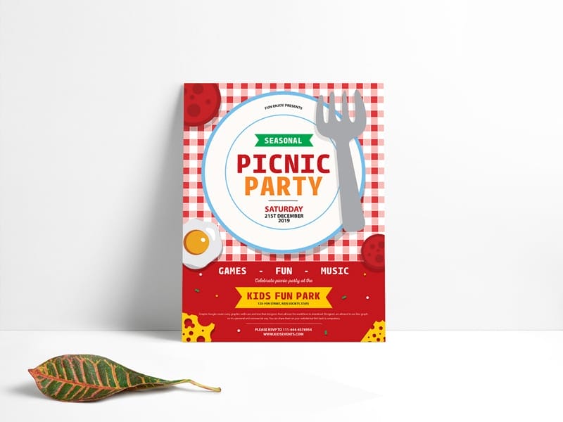 Best Free Flyer Templates 252 Modern Picnic Party Flyer Template PSD