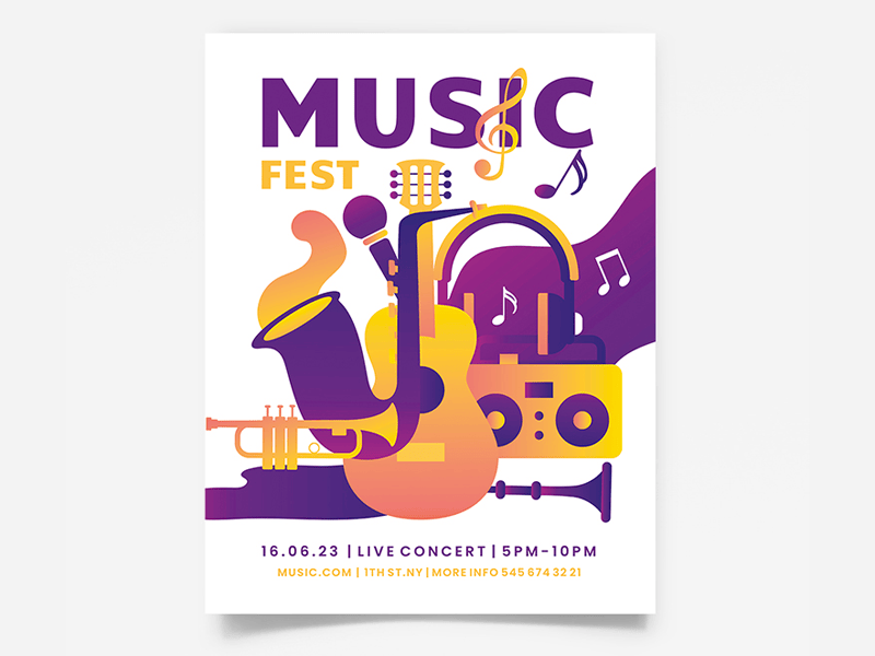 Music Fest Flyer Template 