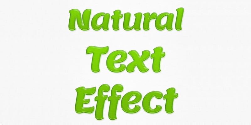 Latest Free Photoshop Text Styles & Effects 177 Natural Text Effect PSD