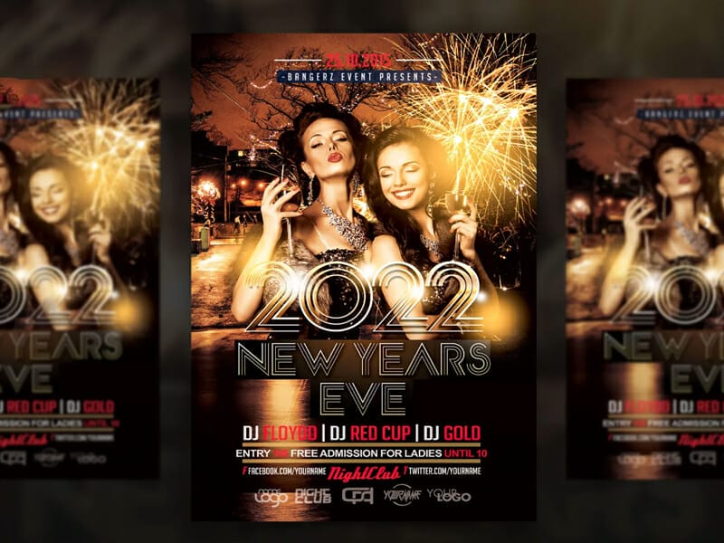 New Year Celebration Flyer Template