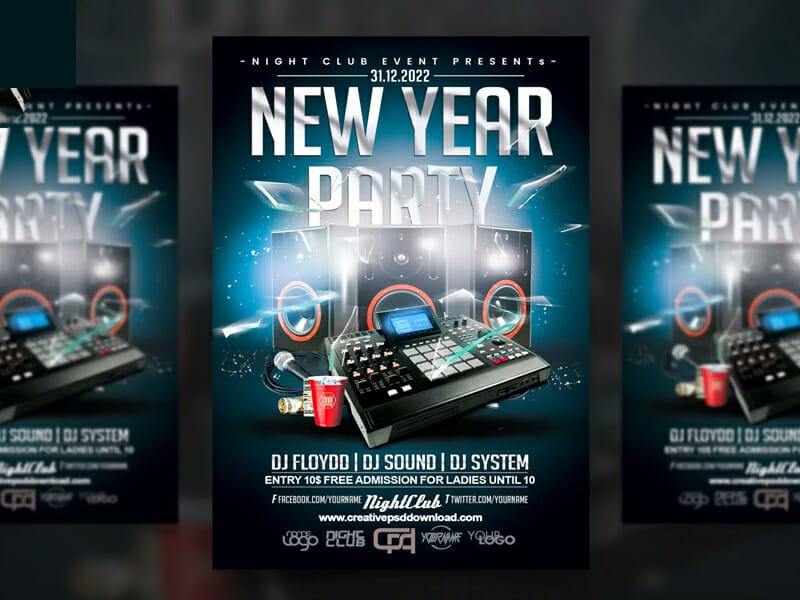 Best Free Flyer Templates 188 New Year’s Party Flyer