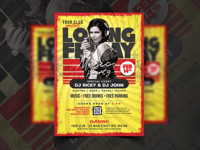 Best Free Flyer Templates 449 Night Club Event Flyer Design